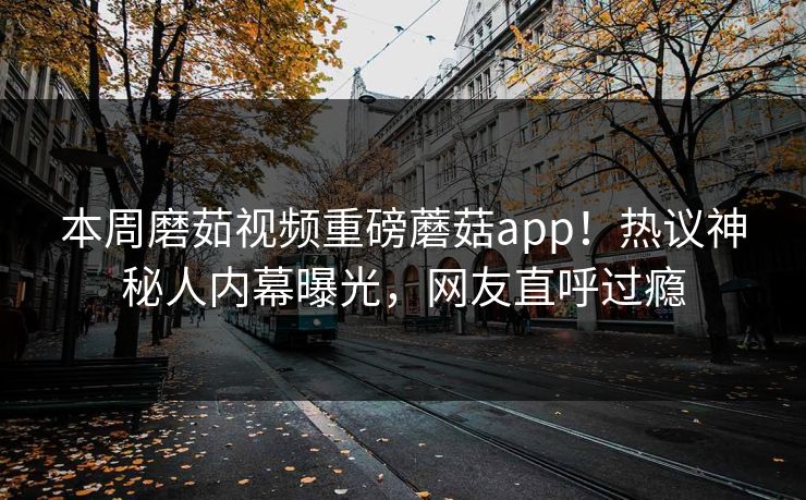 本周磨茹视频重磅蘑菇app！热议神秘人内幕曝光，网友直呼过瘾