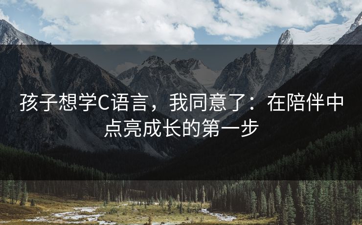 孩子想学C语言，我同意了：在陪伴中点亮成长的第一步