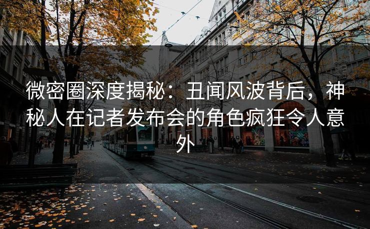 微密圈深度揭秘：丑闻风波背后，神秘人在记者发布会的角色疯狂令人意外